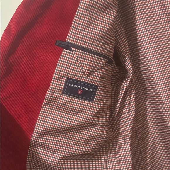 Saddlebred Red Sport Coat 42R NWT Mens Blazer Statement Jacket - Picture 5 of 8